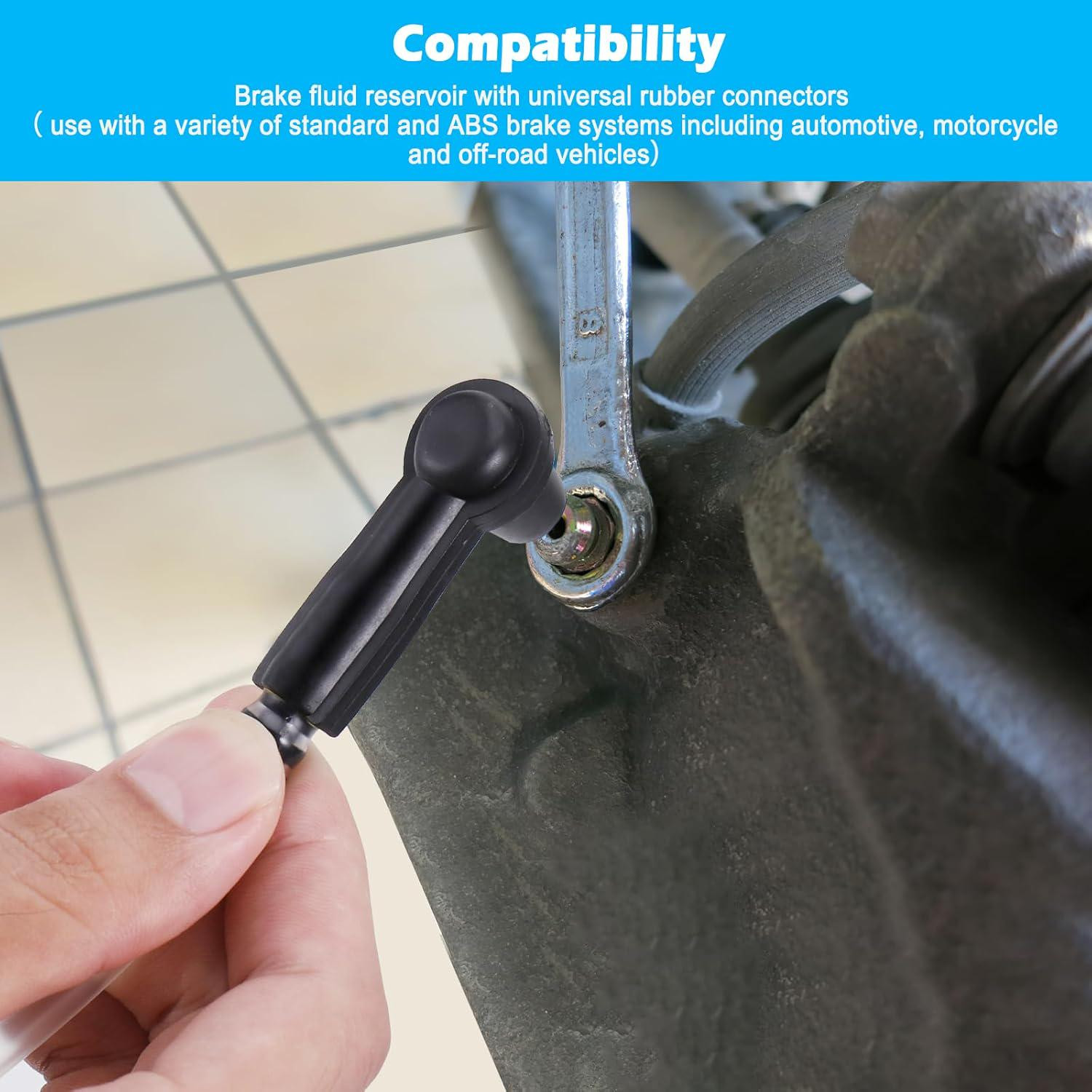 1L Brake and Clutch Fluid Bleeding Bottle with Hanging Hook, Brake Bleeder with