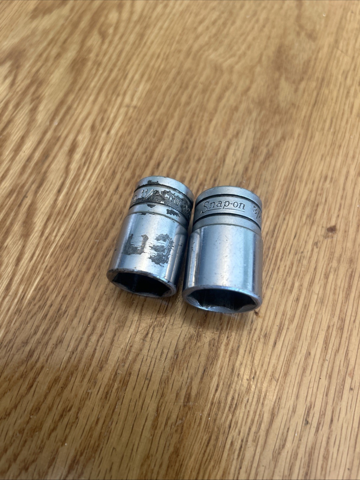 SNAP ON TOOLS – Lot Of 2 Shallow Sockets , 1/2” Drive, 6pt (11/16″ & 3/4”)