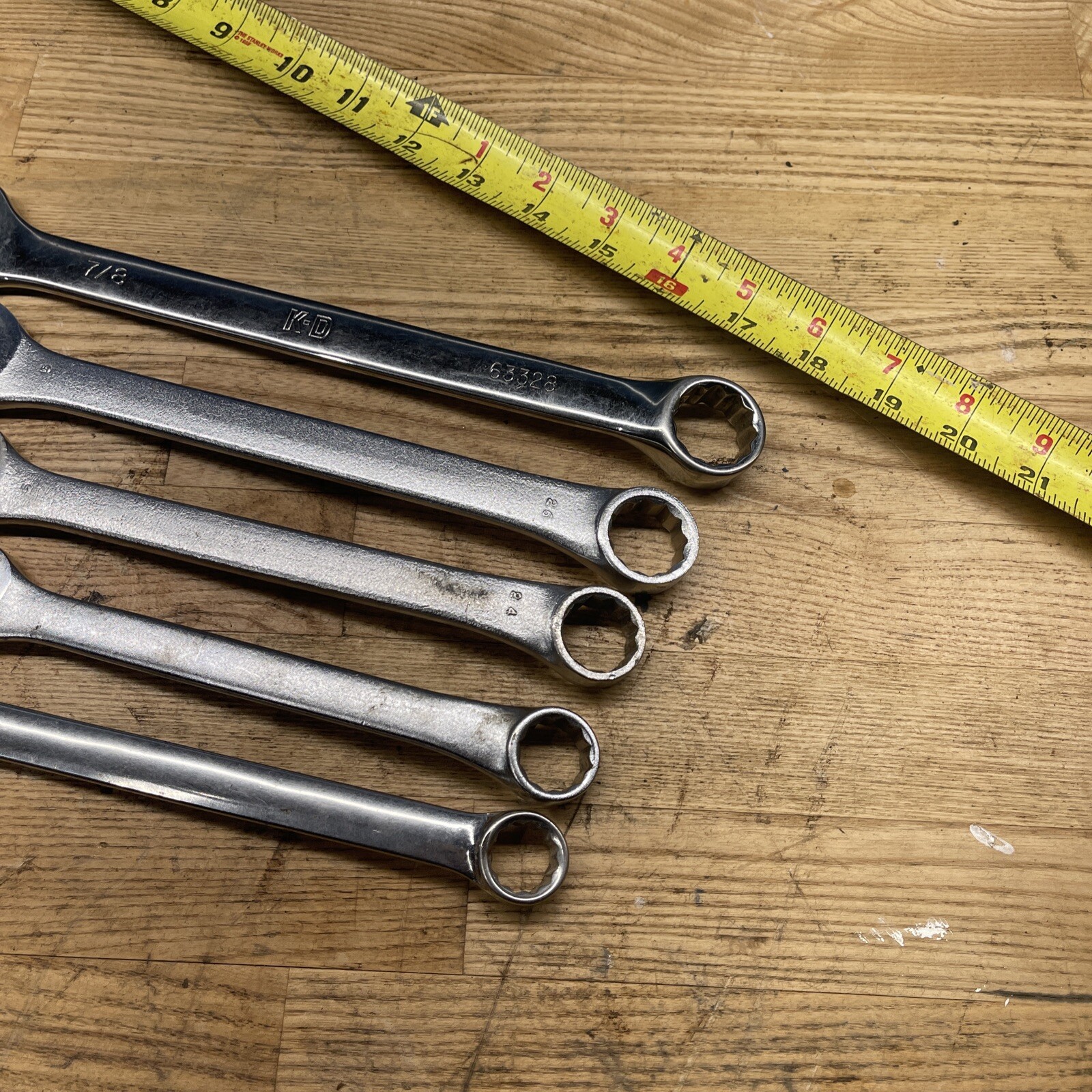 Proameric USA 5 Piece SAE 12 Point Combination Wrench Set 5/8 – 7/8 Vintage