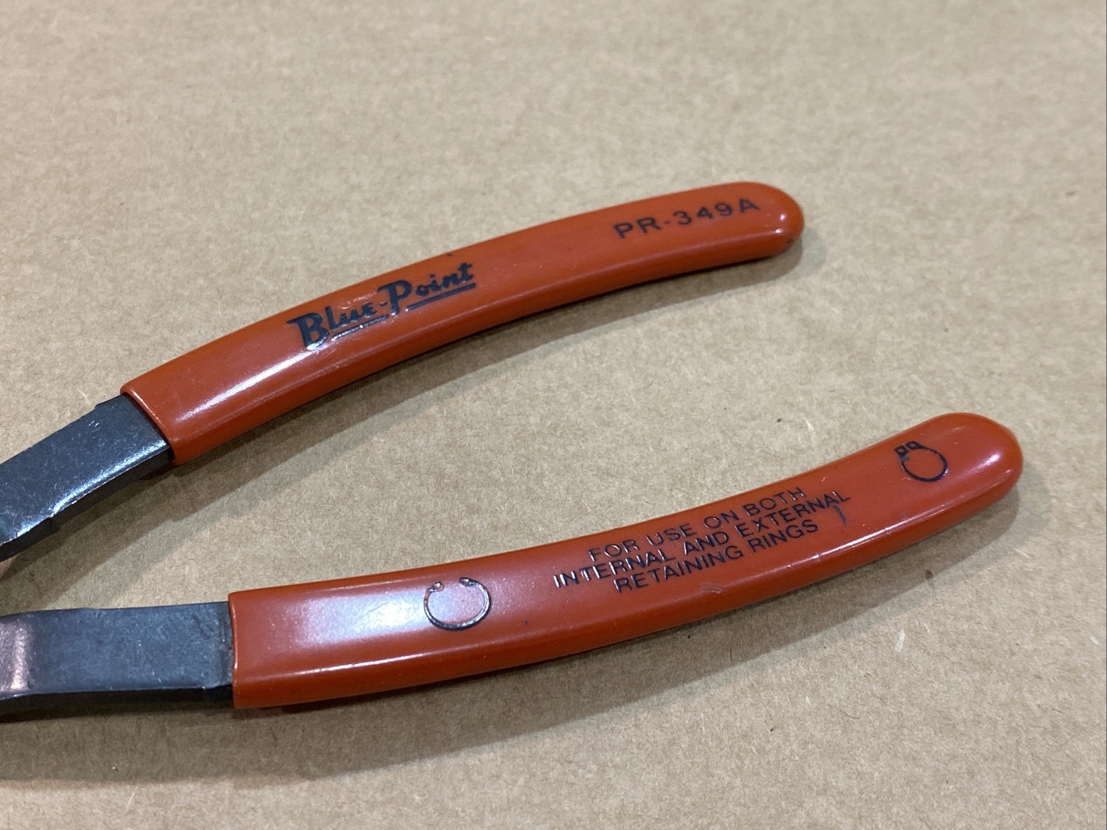 Blue Point Tools ~ PR-349A Internal External Retaining Ring Pliers Red Handle