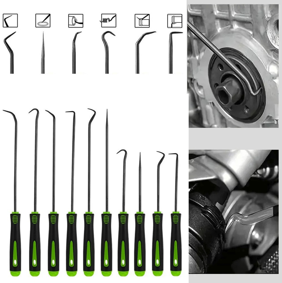 10pcs Precision Pick & Hook Set Mini O-Ring Seal Gasket Remover Tools – NEW