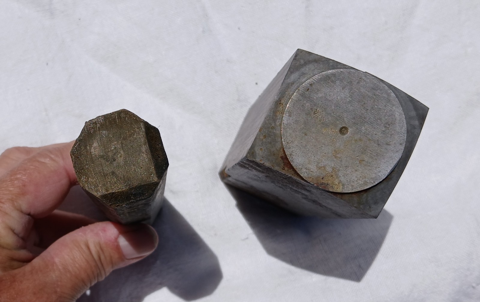 2 Steel Auto Bodywork Dolly’s Octagon And Rectangle Anvils