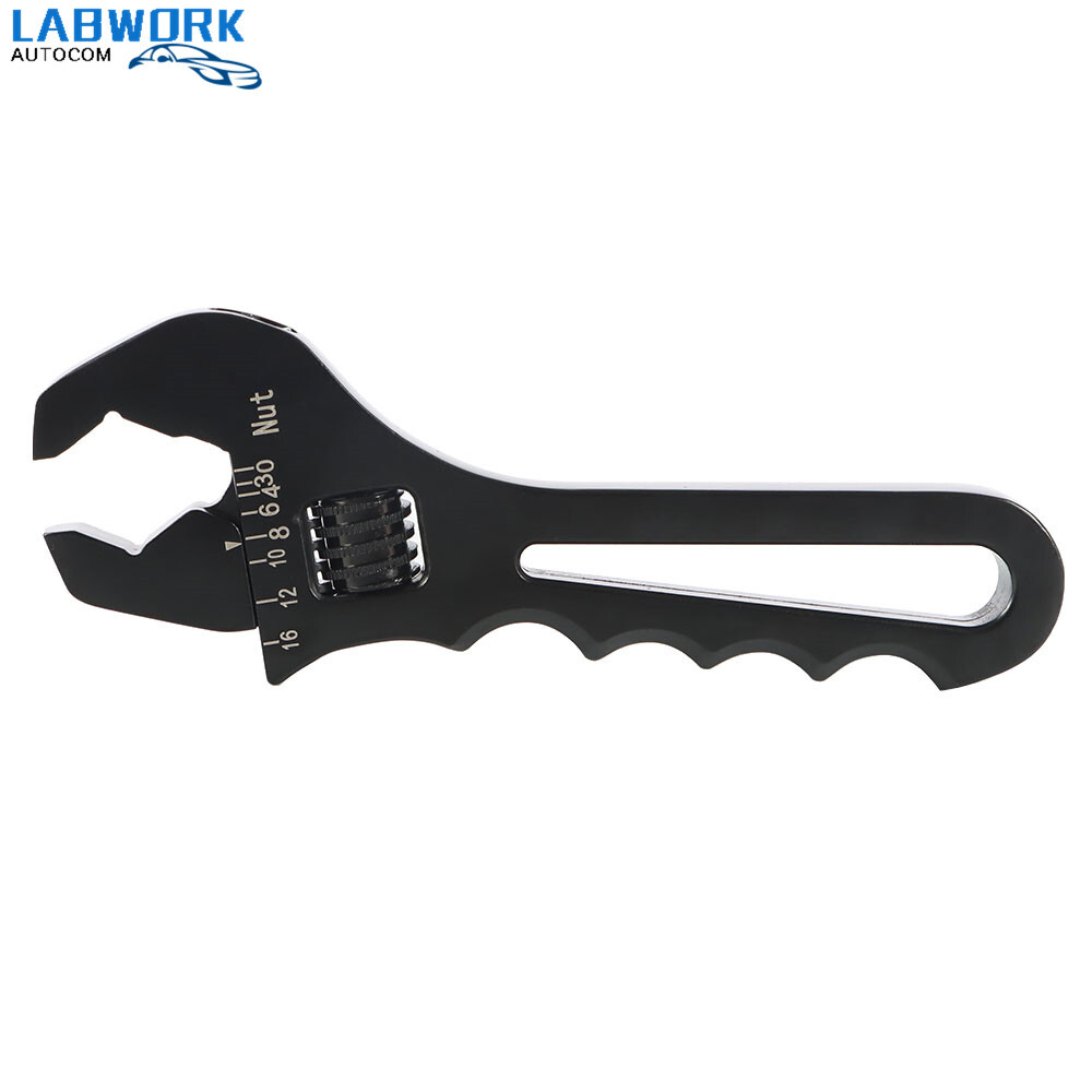 For Hose End Fitting 3AN-16AN Black Adjustable Wrench Aluminum Tool Spanner
