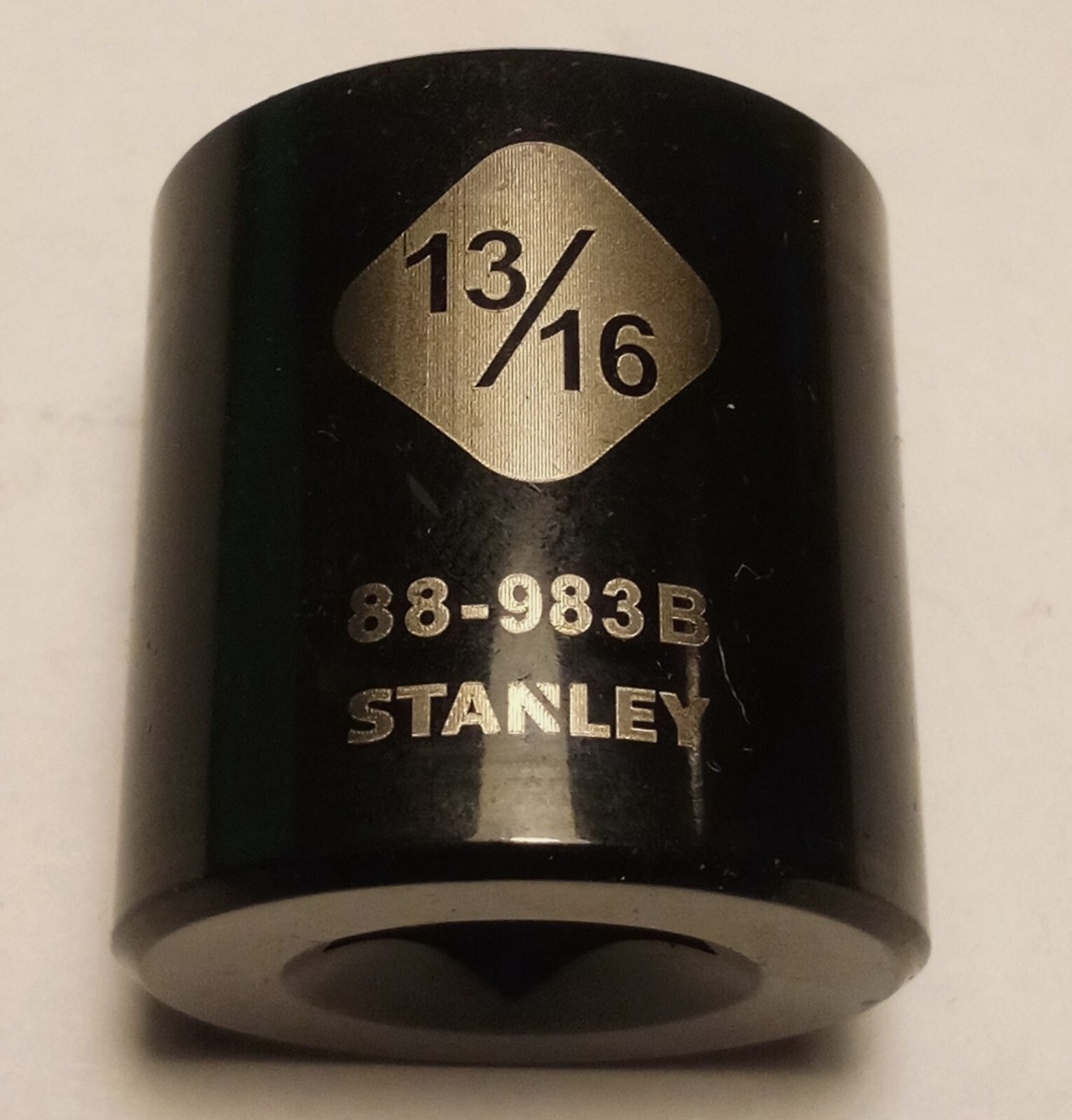 Stanley 13/16″ x 3/8″  Standard Socket 88-983B 6 Pt Black Chrome Free Shipping