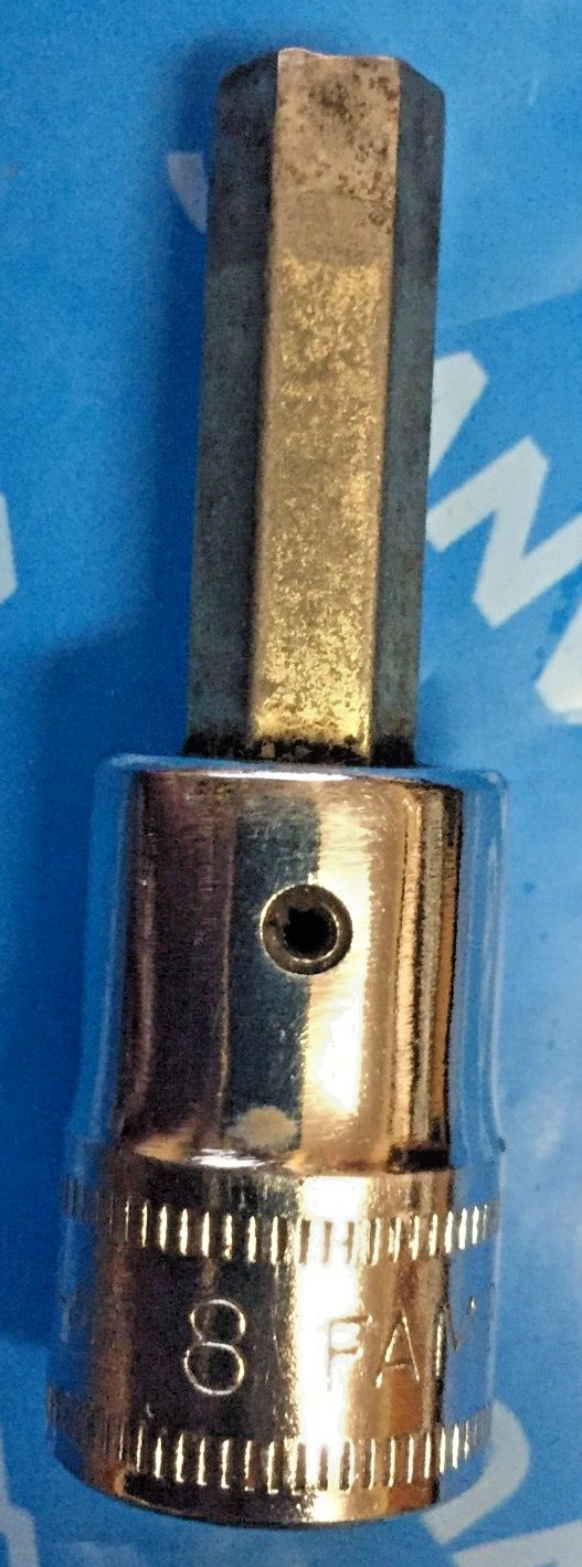 Snap On FAM8A Metric 8mm CR Hex Bit Socket 3/8″dr 2″L 1983 Canada Good 8.5/10L