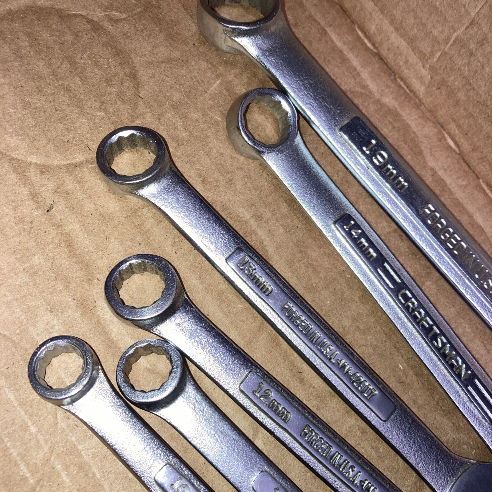 Craftsman Combination Wrench Set 6 Pc Set 10 11 12 13 14 19 MM