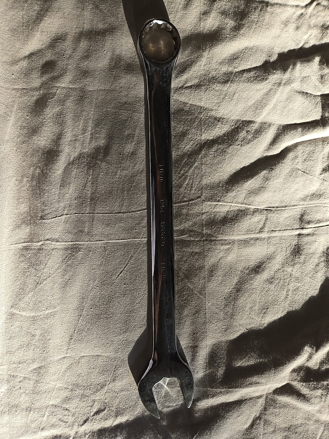 1-11/16 in. 12 Point Combination Chrome Wrench Satin Finish, by URREA