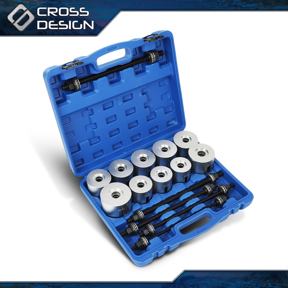 Universal Press & Pull Sleeve Kit Bush Bearing Removal Insertion Tool Set 27PCS