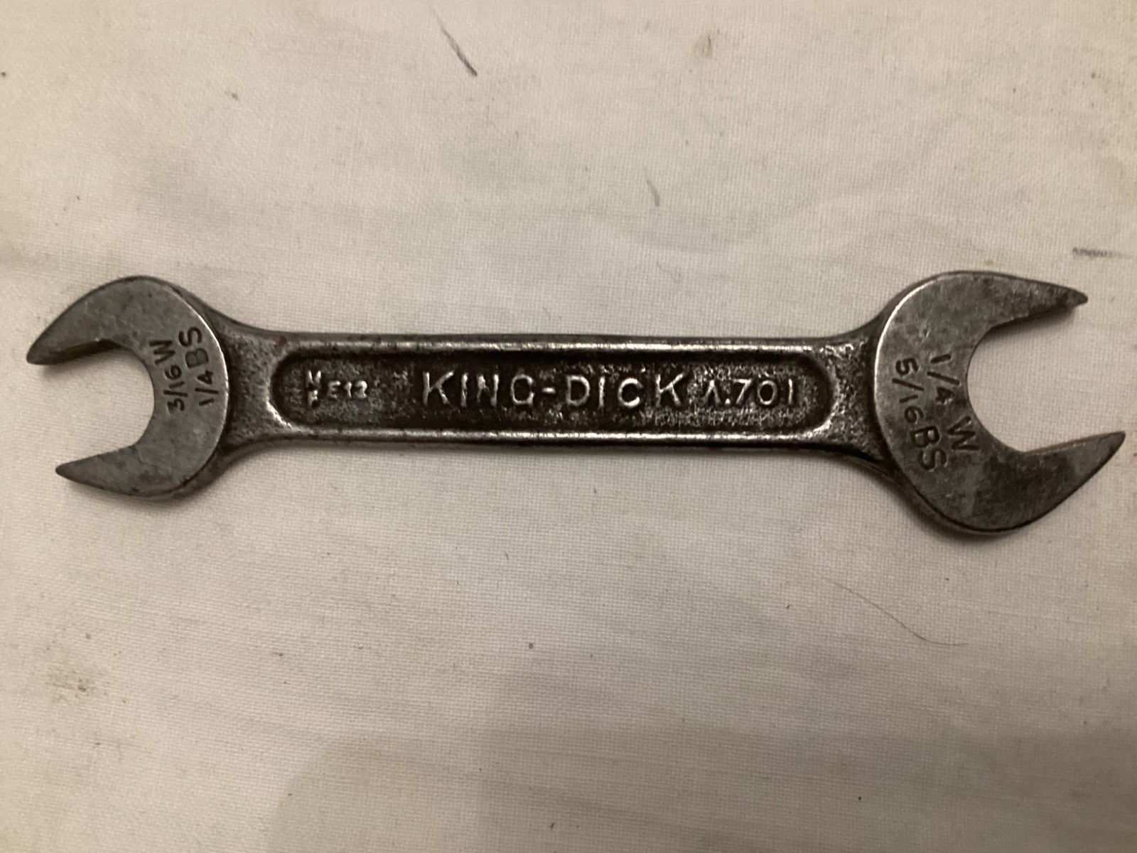 1/4″ x 3/16″ W 5/16″ x 1/4″ BS Open Ended Spanner (King-Dick) – 416