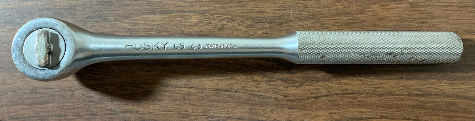 Vintage HUSKY 1/2» Drive Ratchet Knurled Handle CS43 Made In USA With Sockets