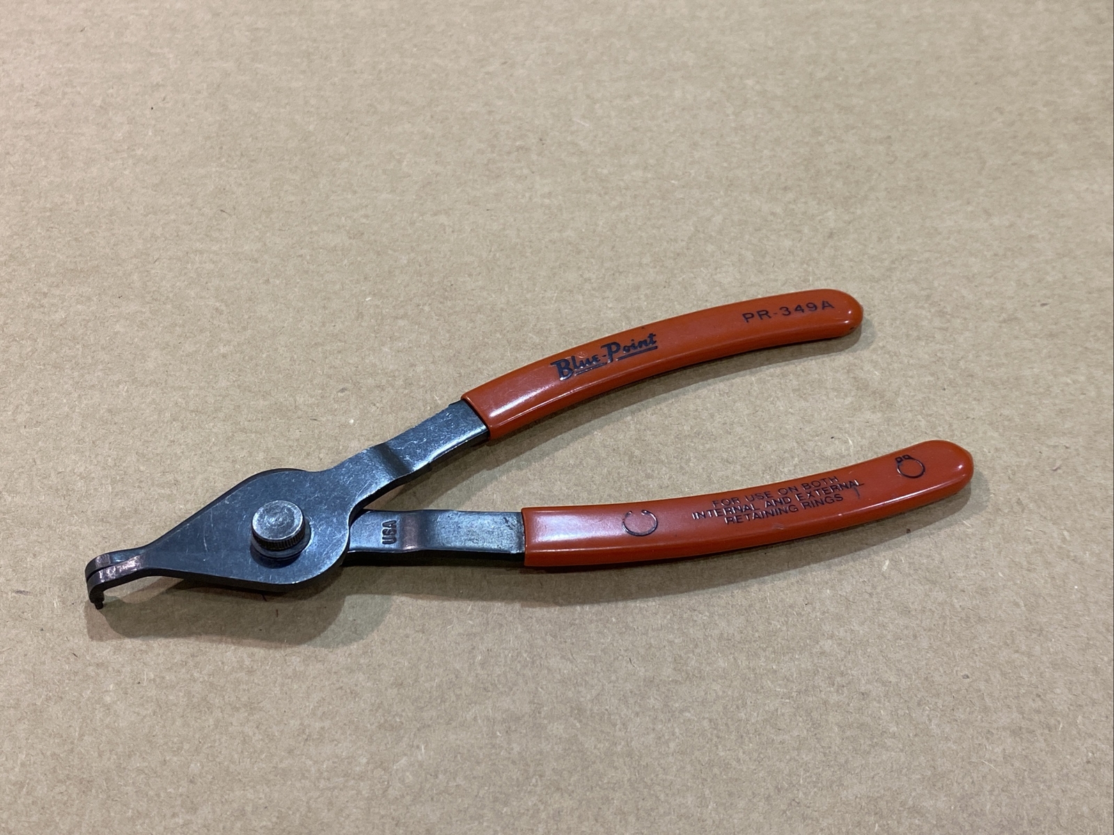 Blue Point Tools ~ PR-349A Internal External Retaining Ring Pliers Red Handle