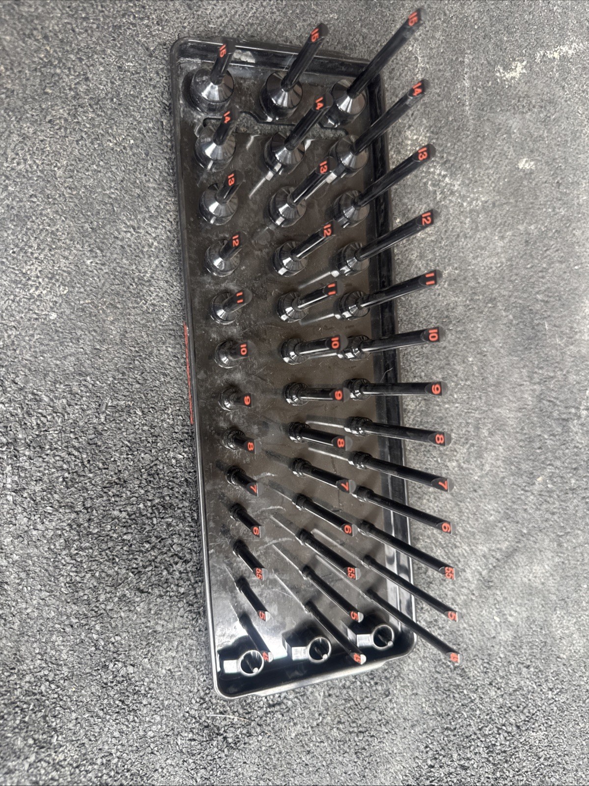 For Snap On Tools KA143METBK 1/4″ Drive Metric 3 Row Post SOCKET RACK Black