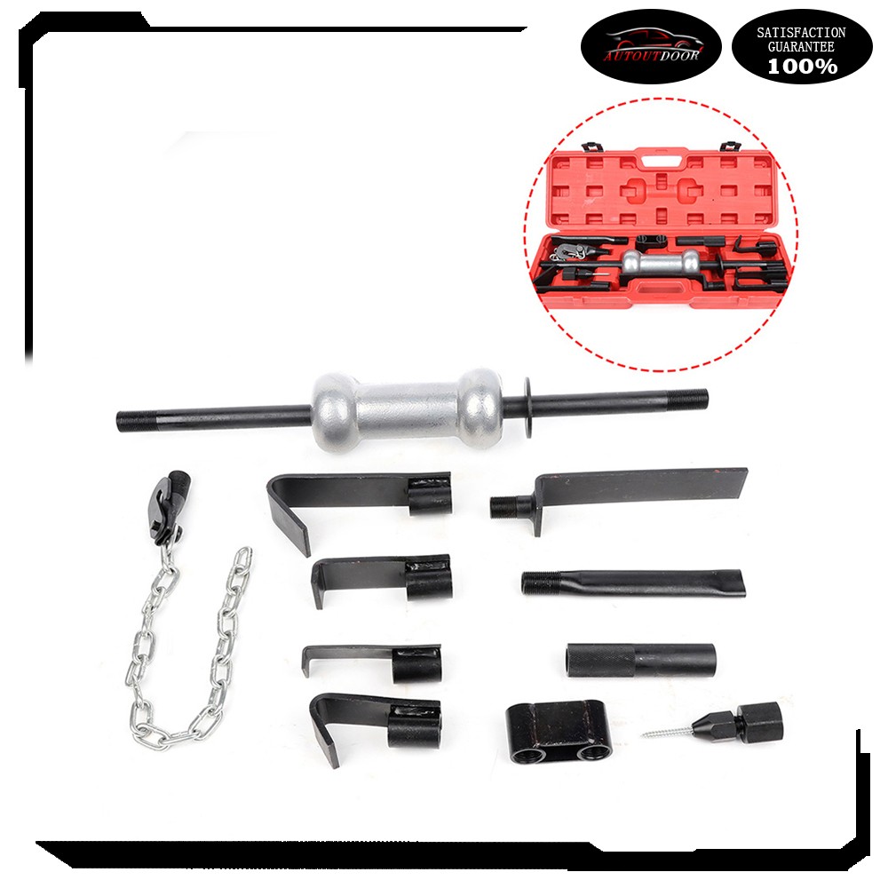 13PC Heavy Duty Dent Puller w/10lbs Slide Hammer Auto Body Truck Repair Tool Kit