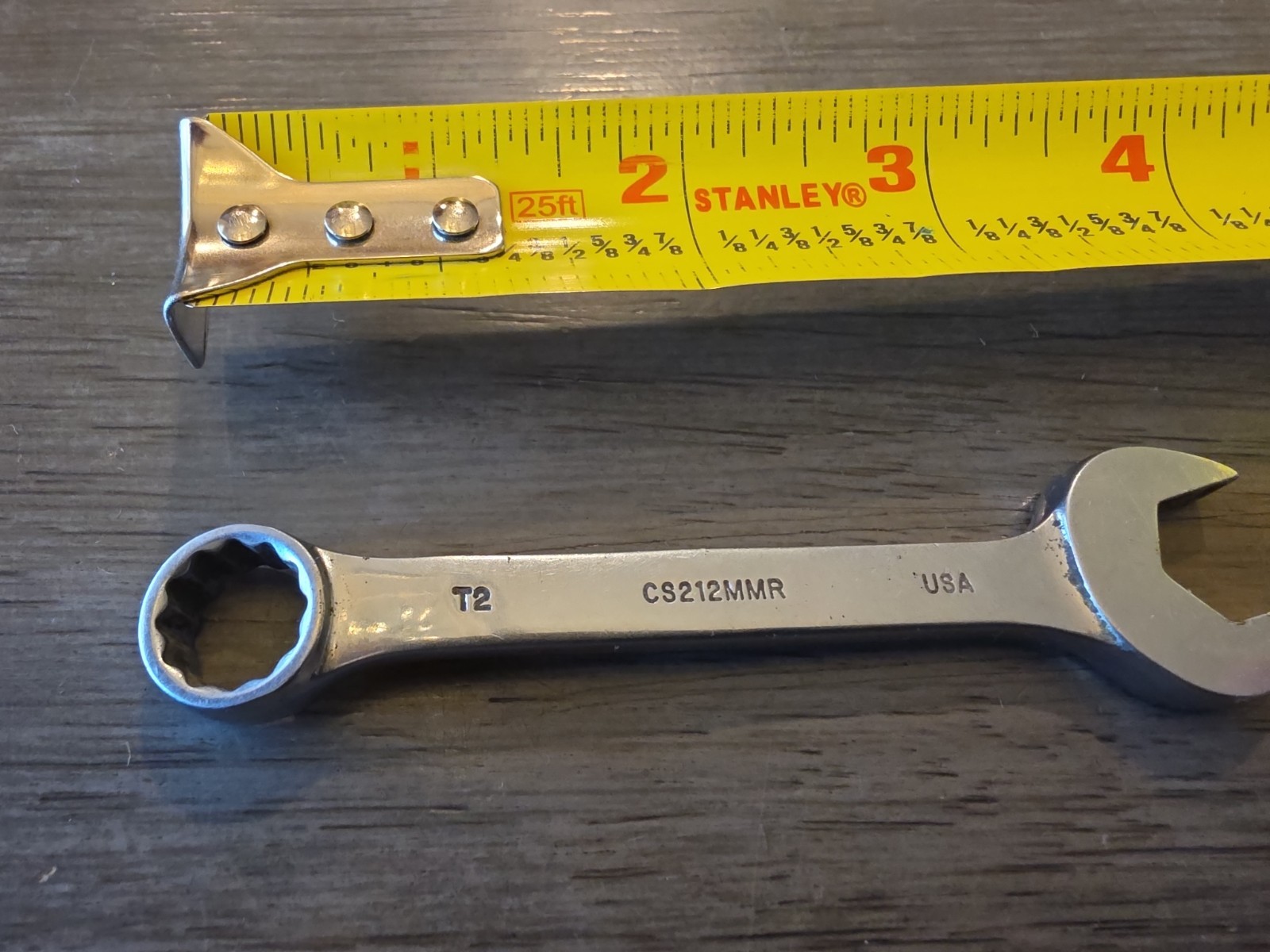Mac Tools 12MM 12PT Metric Short Stubby Chrome Combination Wrench USA CS212MMR