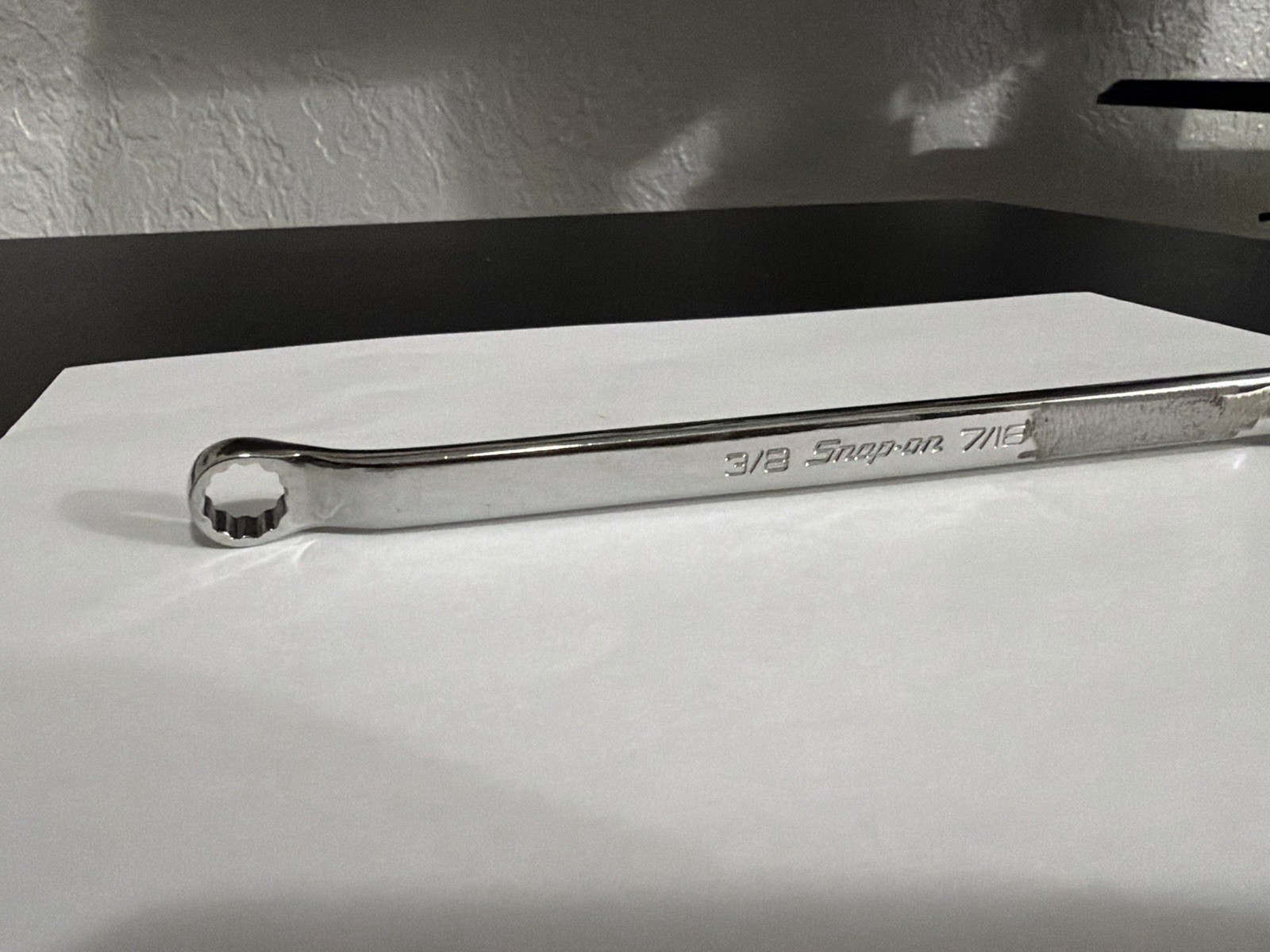 Snap-on Tools 3/8 x 7/16″ Offset Double Box End Wrench XB1214A USA