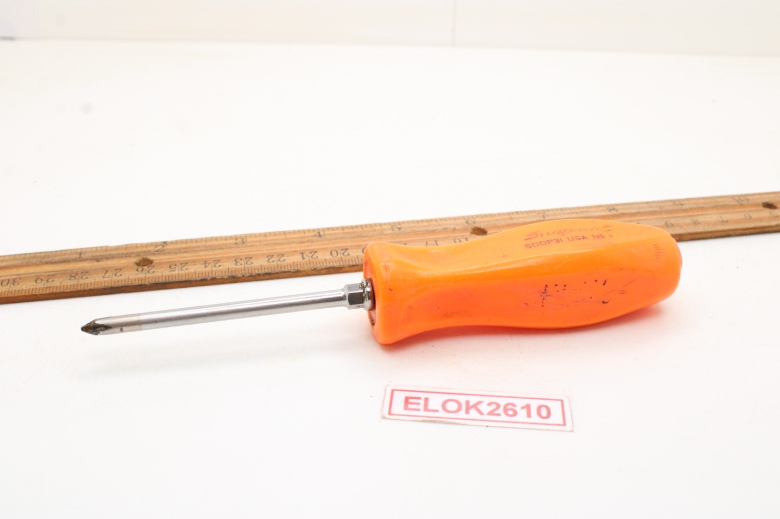 Snap-on SDDP31 #1 Phillips 3″ Screwdriver Hard Orange Handle USA