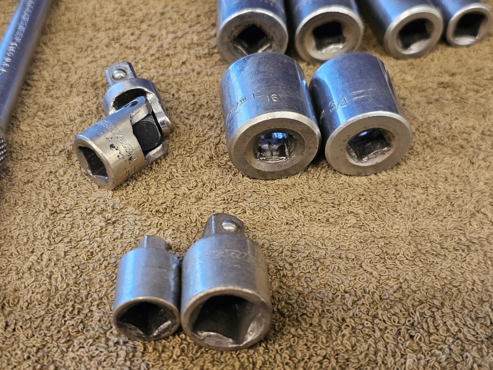 17 Pro America 1/4″ 3/4 Drive Socket Set Ratchet Breaker Bar Swivel Extension