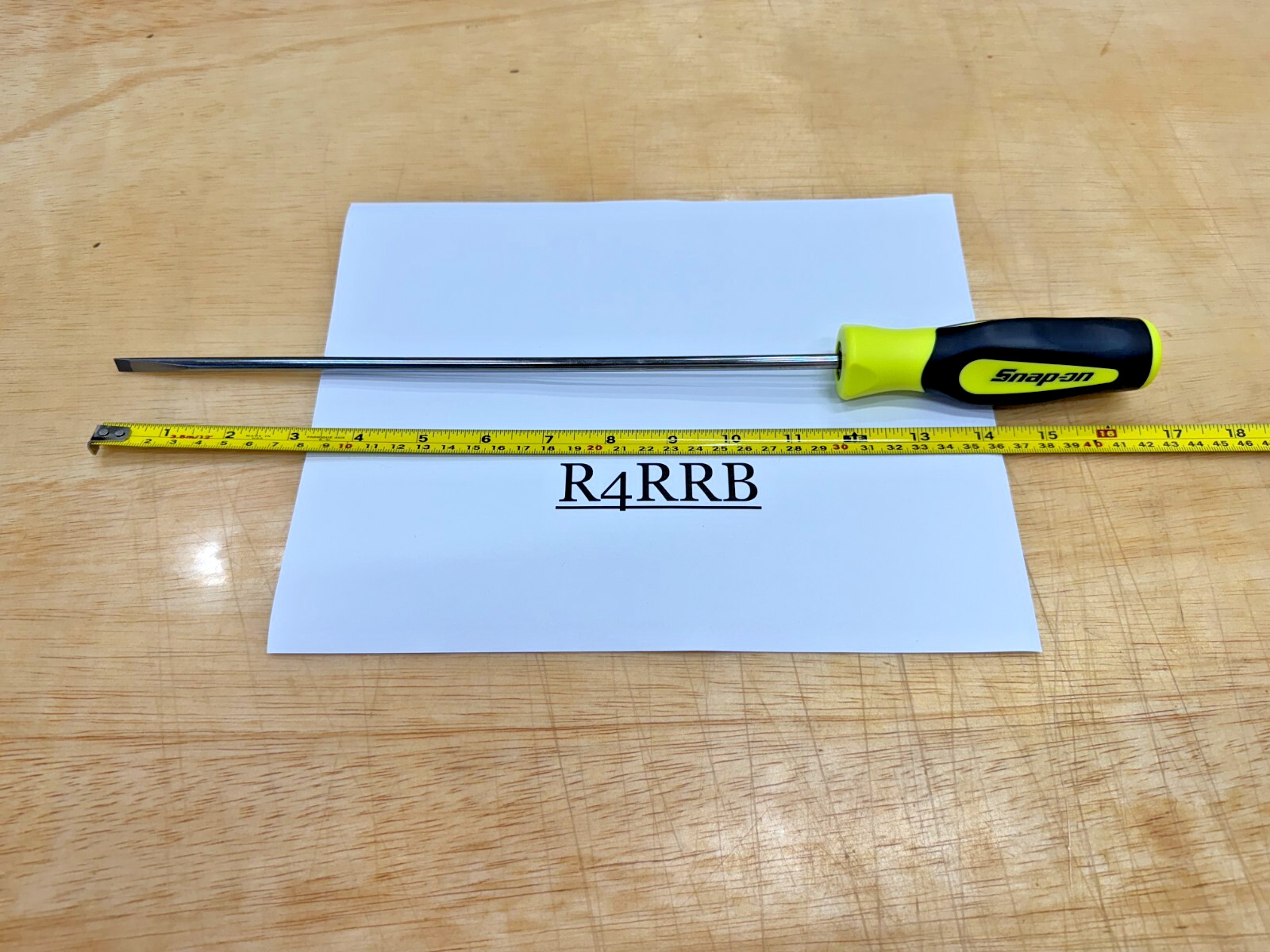Snap-on Tools USA NEW RARE HIVIZ Soft Grip 7/32″ Flat Tip Screwdriver SGD4120BHV