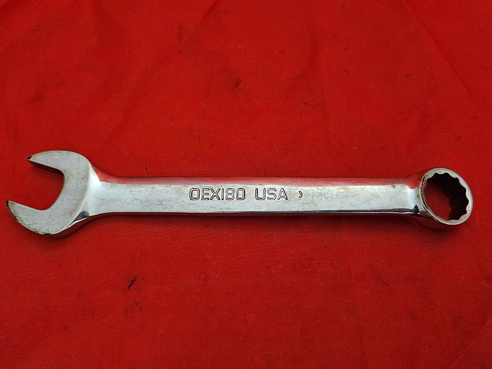 Snap-on OEX180 9/16″ 12 Point Short Combination Wrench Open Box End USA SAE M1
