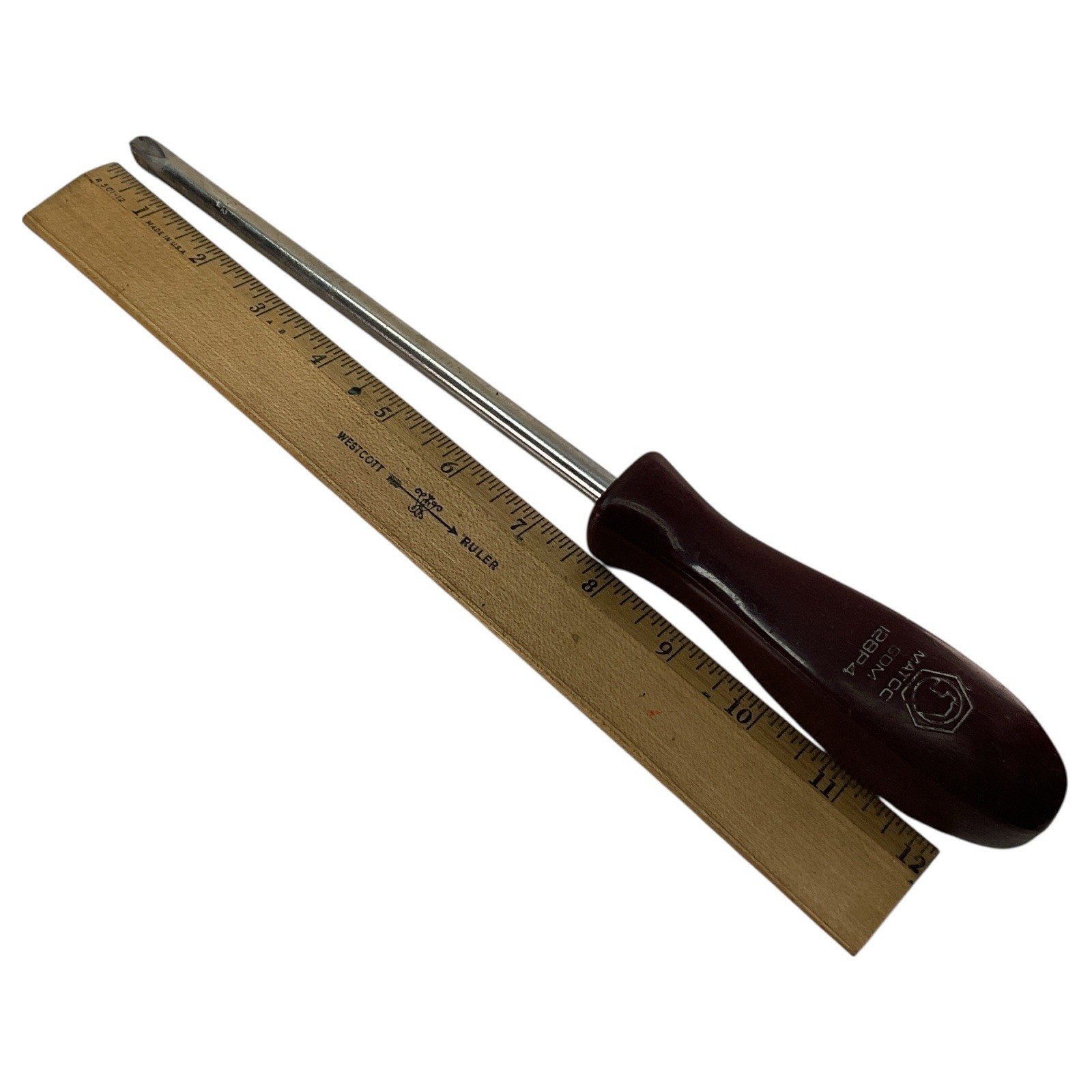 Matco Tools SDM128P4 Phillips Screwdriver Maroon Hard Handle USA Made Hand Tool