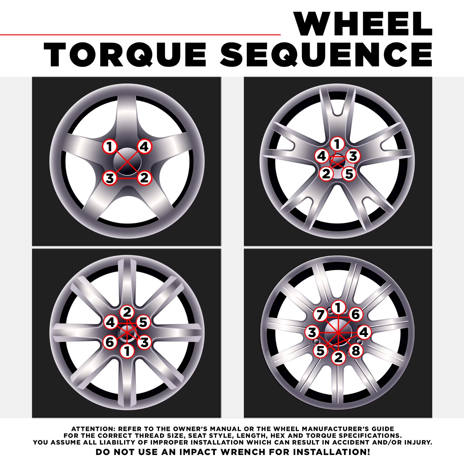 KEY FOR 6 SPLINE TUNER LUG NUTS BLACK WHEEL LOCK TOOL 12×1.5 12×1.25 💋💕
