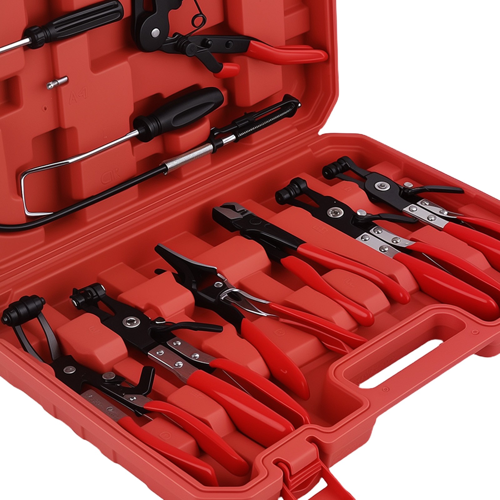 9Pc Hose Clamp Clip Remover Pliers Wire Long Reach Kit Fuel Oil Water Hose Tool