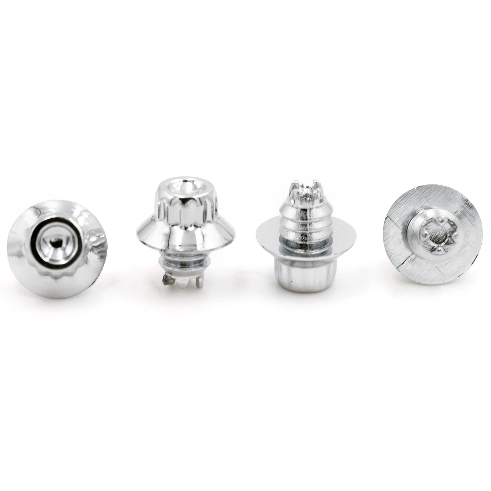 RTRHINOTUNING 50pcs Wheel Top Diameter 13mm, Thread 6.9mm, Chrome