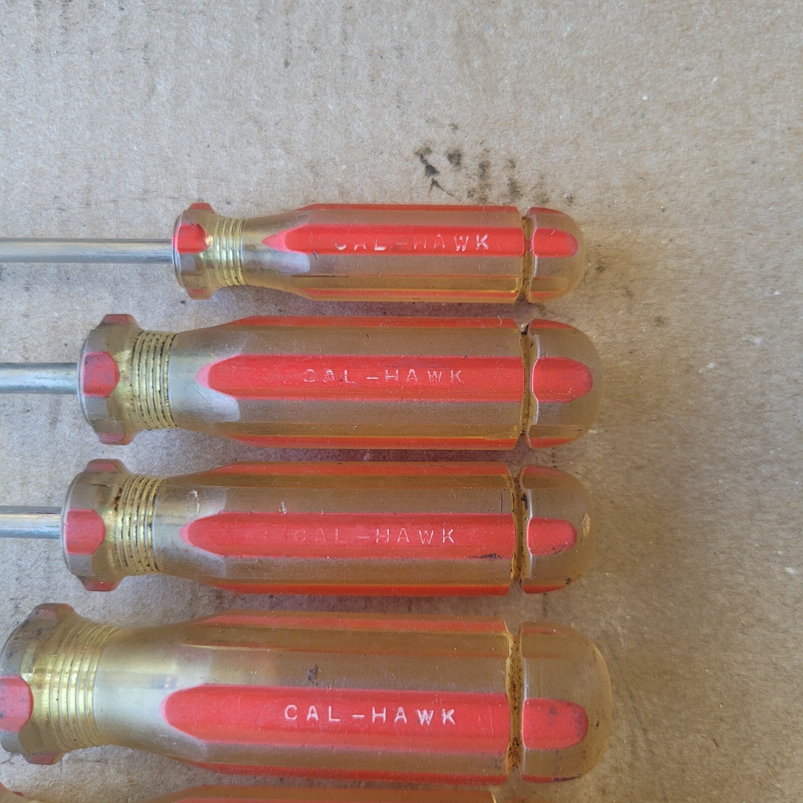 RARE Cal-Hawk BALL END SAE HEX SCREWDRIVERS 6 pc Set 1/8″-5/16″ Vintage Tools