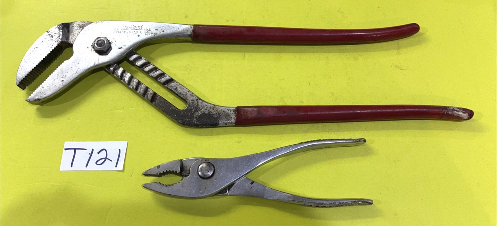 SNAP-ON & BLUE-POINT TOOLS 2 PIECE SLIP JOINT & 20 IN ADJUSTABLE JAW PLIERS