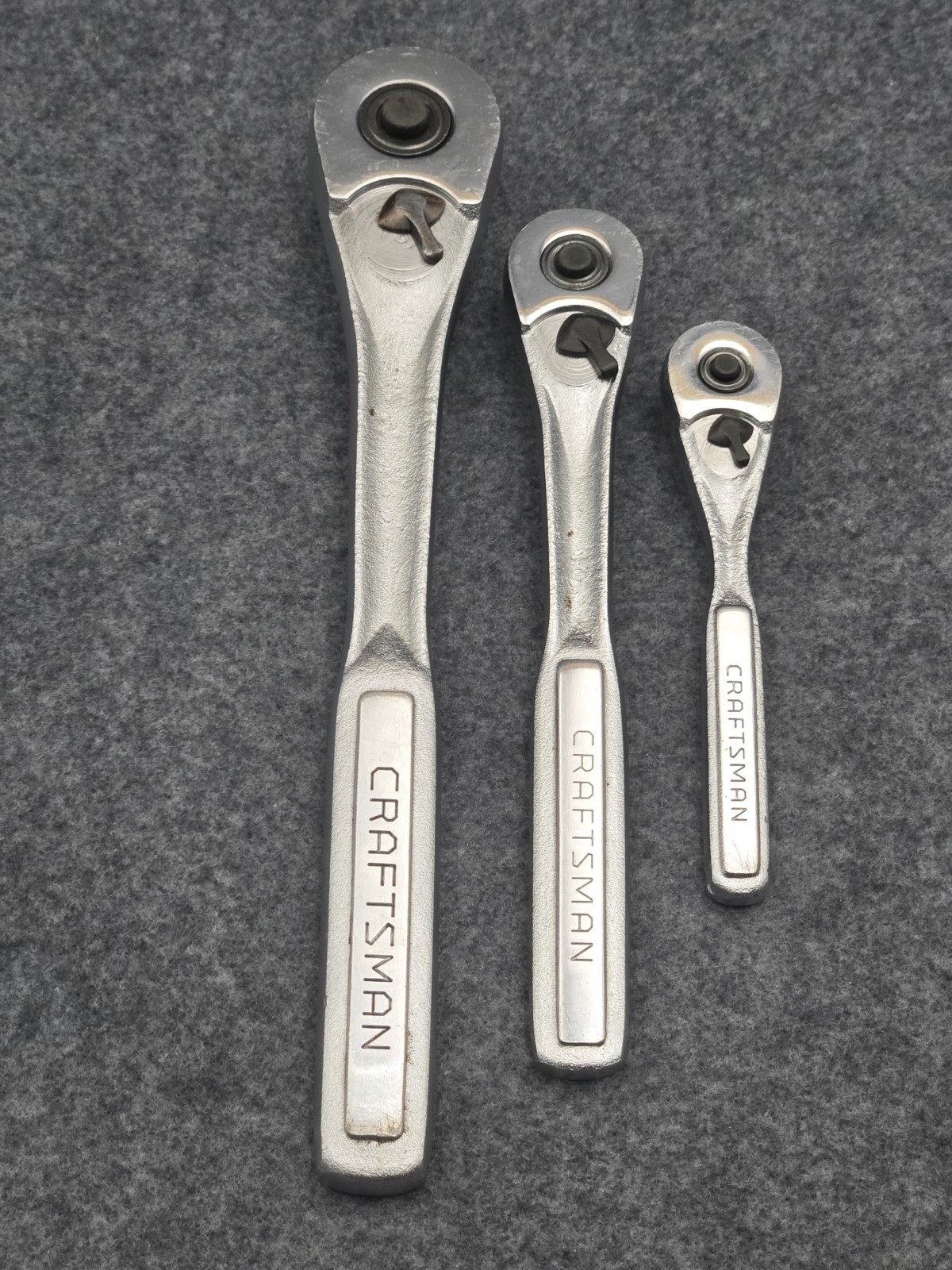 CRAFTSMAN USA 1/4″, 3/8″, & 1/2″ DRIVE 3-PIECE RATCHET SET 44807, 44808, 44809
