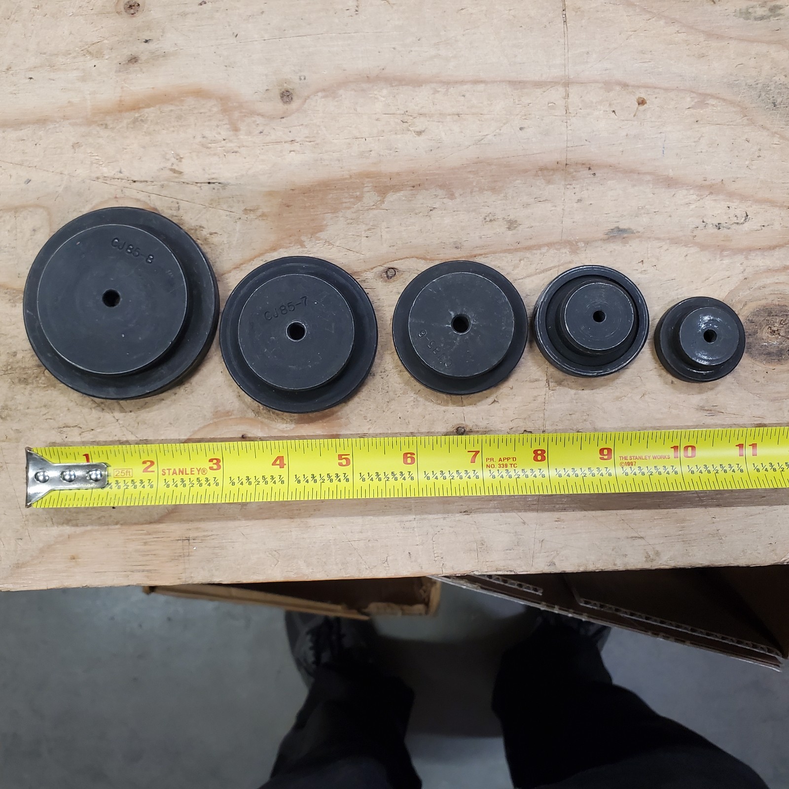 Snap-on Tools Puller Centering Point Bearing Adapter 5 Piece Set Step Plates