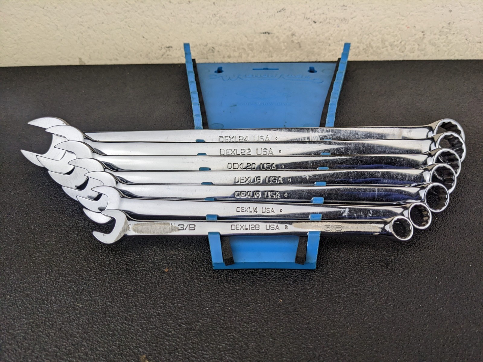 #bn430 Snap-on Tools OEXL707 Long Handle SAE Combination Wrench Set