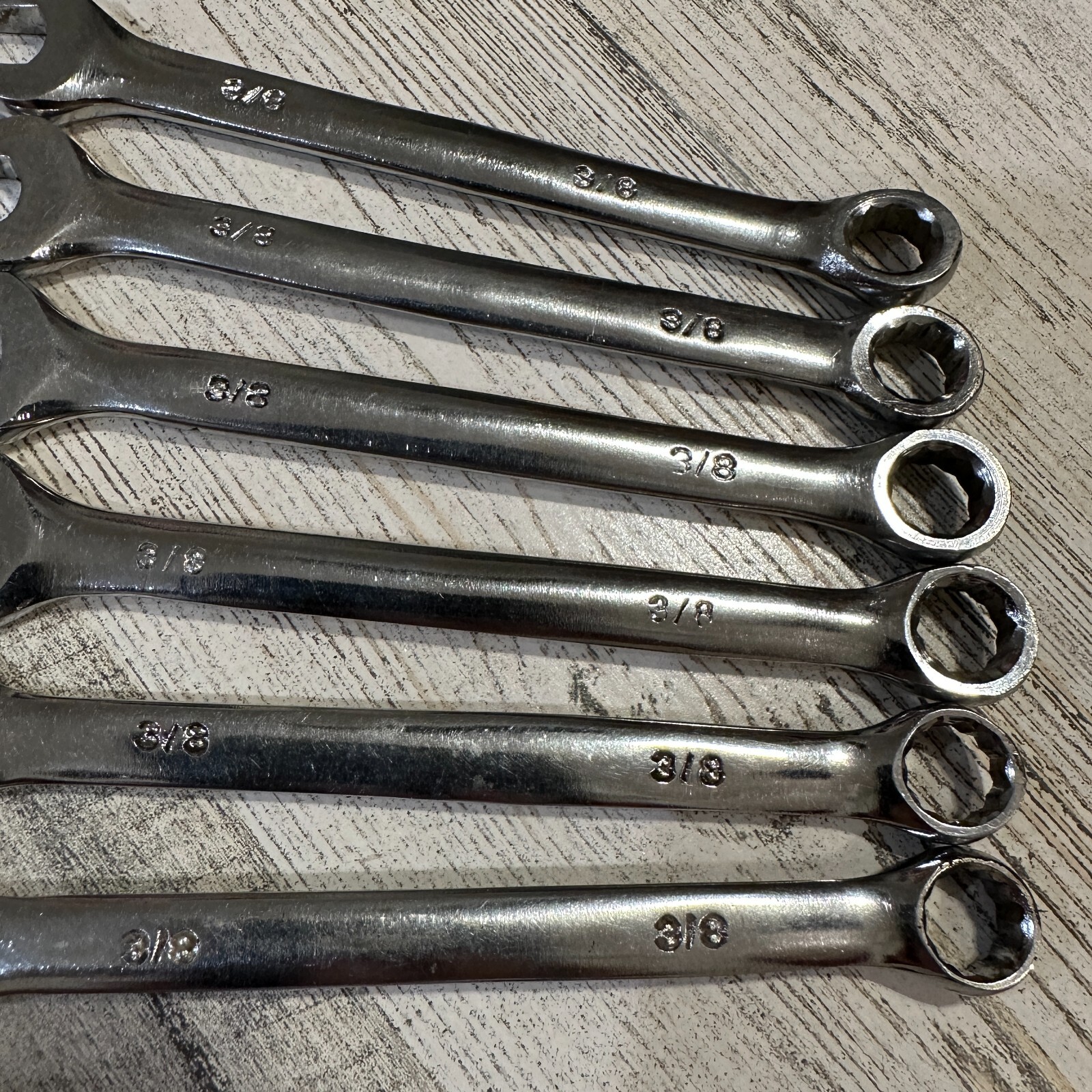 Generic 3/8″ 12 Point Combination Wrench 5″ Long Lot of 6