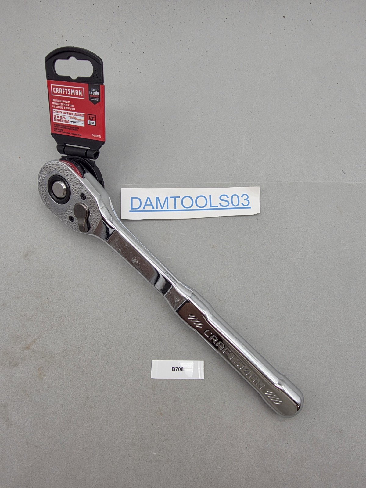 Craftsman Tools 1/2″ Drive 72 Tooth Low Profile Quick Release Ratchet CMMT86723