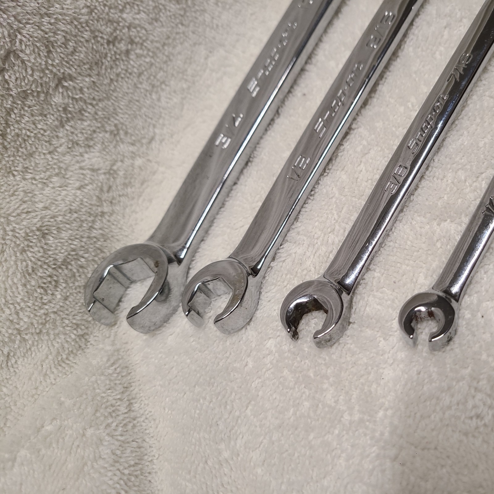 Lot 4 Snap-On Double End Flare Nut Wrench RXFS2426B RXFS1618B RXFS1214B RXFS810B