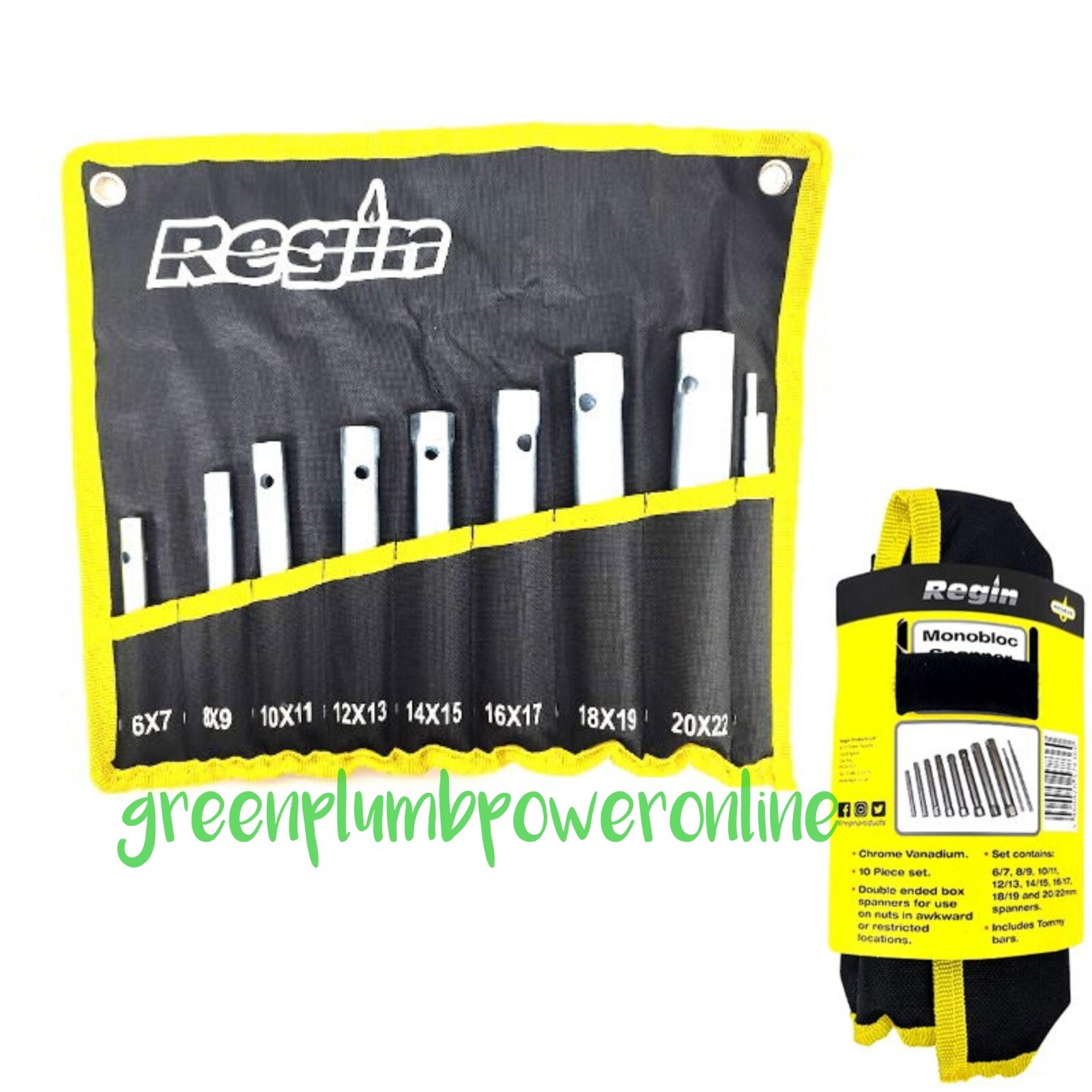 Regin Monobloc Back Nut Tap Spanner Set In 8/9 10/11 12/13 14/15 16/17 18/19mm