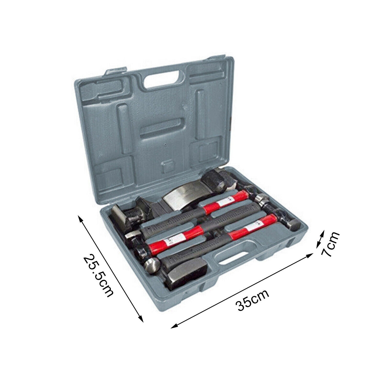 7Pc Car Auto Body Panel Repair Tool With Fibre Body Beating Bumping Hammer Set