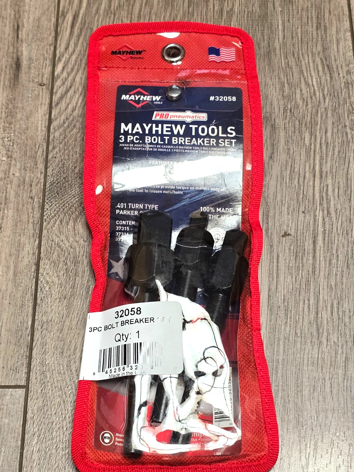 Mayhew 32058 3/8, 1/2 & 3/4dr Shake-N-Break Pneumatic Air Hammer Bits .401 Shank
