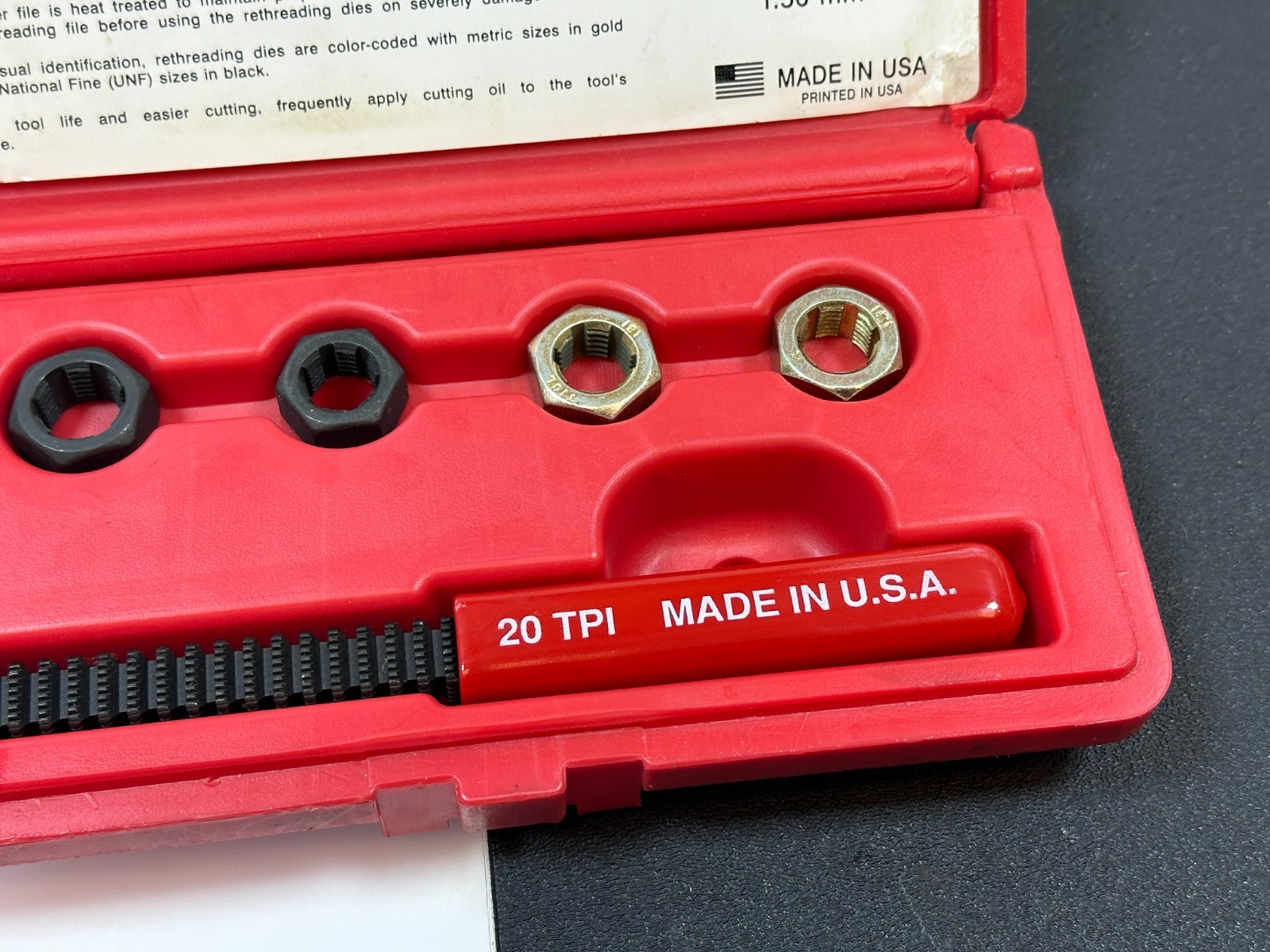 🇺🇸 Matco Tools USA 5pc Wheel Stud Rethreader Kit Set, SAE & Metric, SRS25