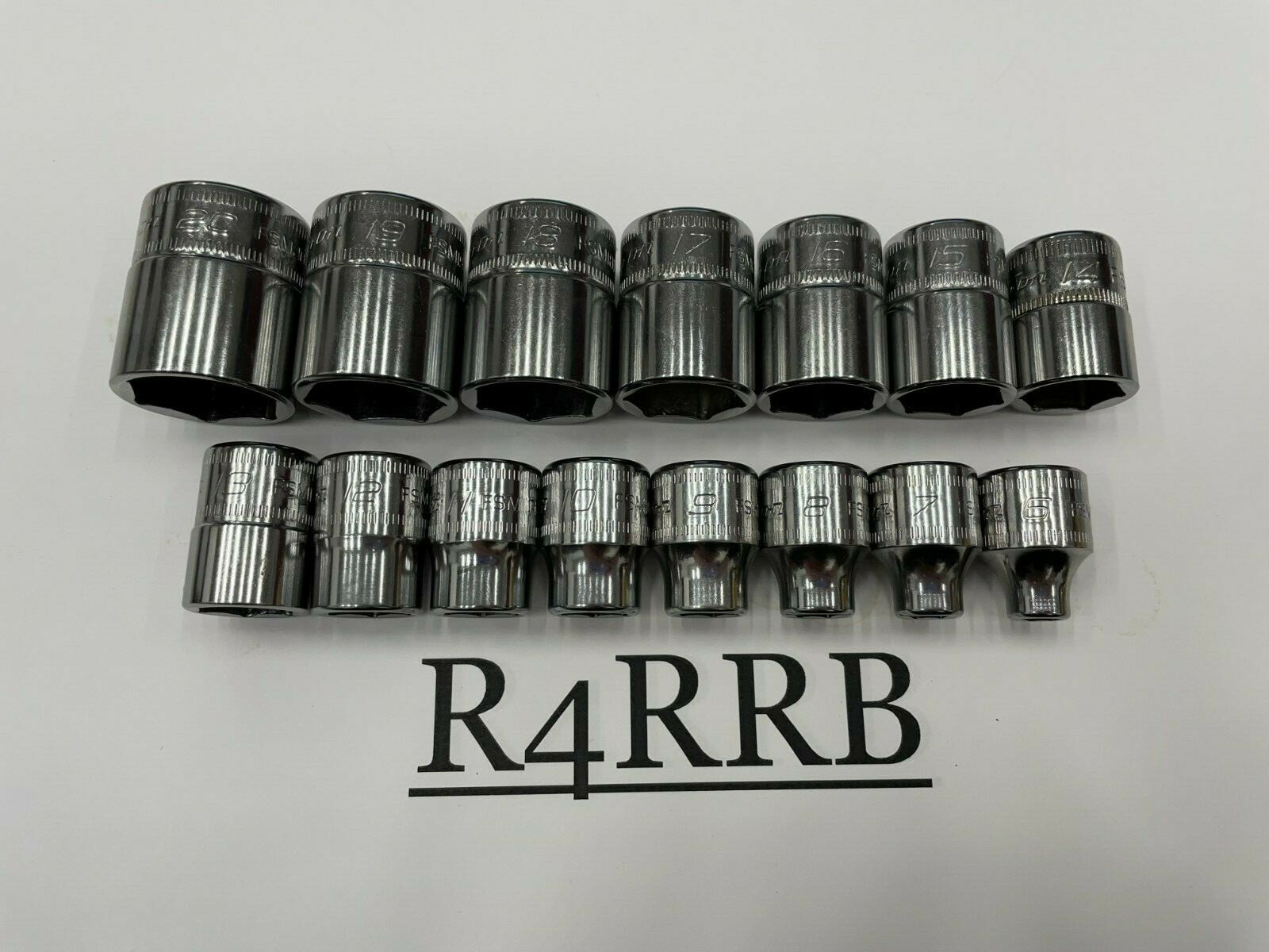Snap-on Tools NEW 15pc 3/8 Drive METRIC Shallow 6 Point Socket BONUS Set 215FSMY