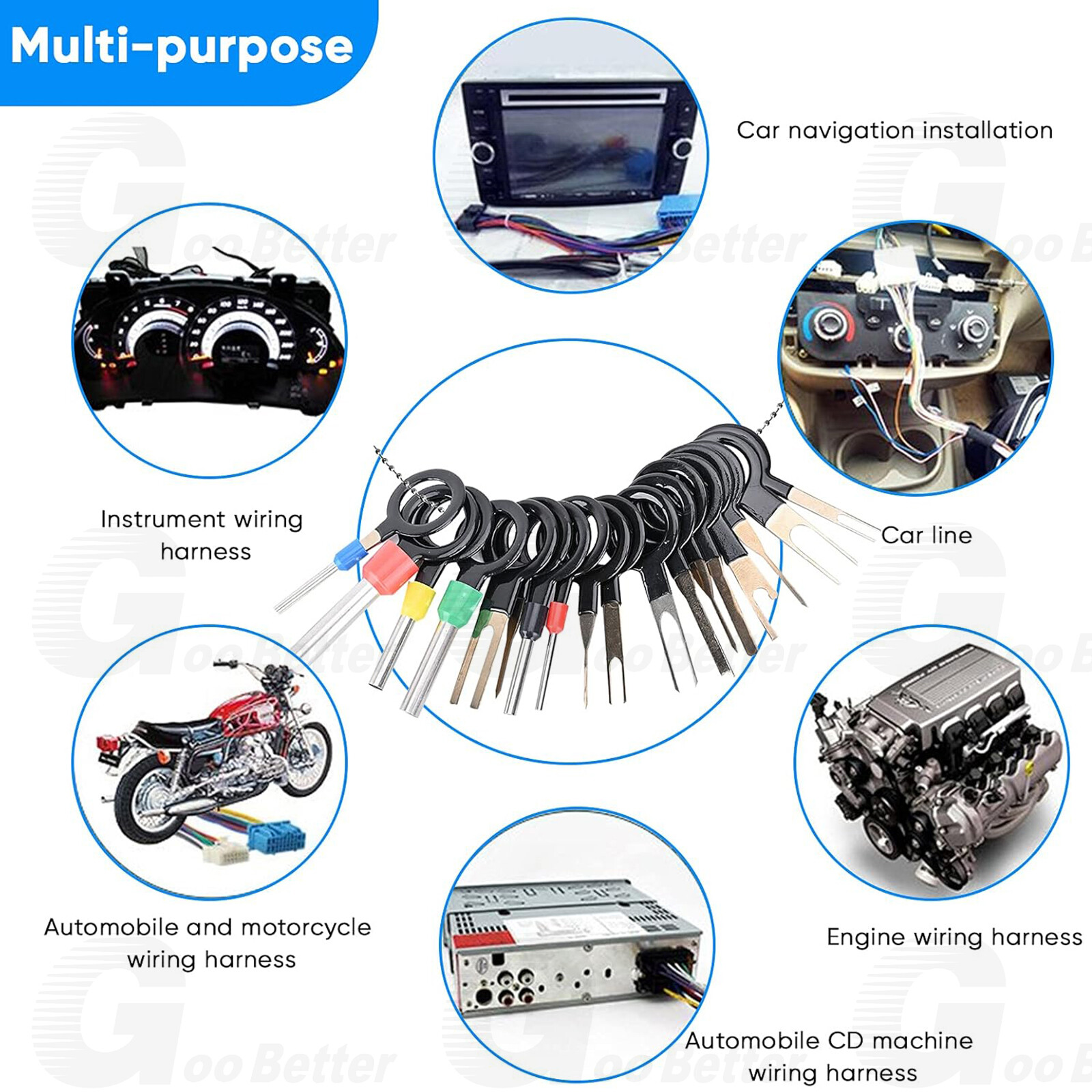 Terminal Removal Tool Kit Depinning Pin Release Ejector Wire Connector Key 82Pcs