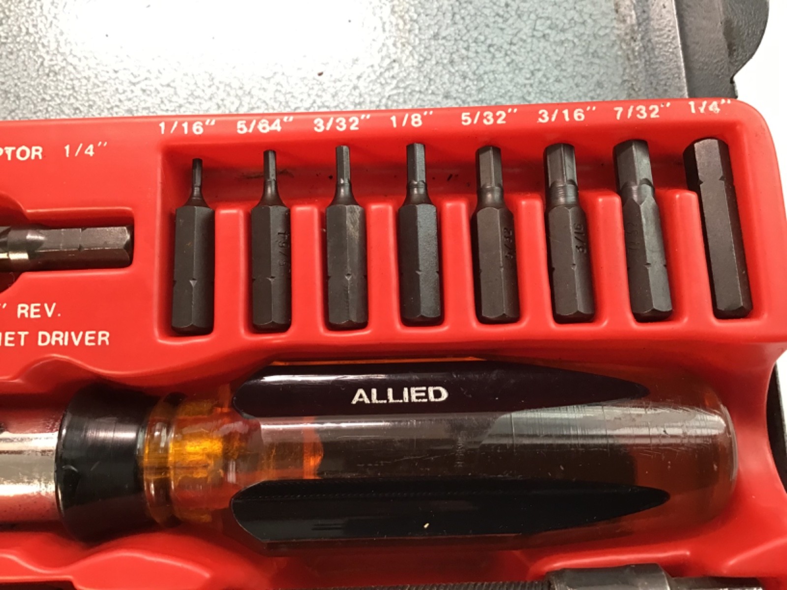 ALLIED TOOLS – 32PC TORX, HEX, PHILLIPS, SLOTTED, SOCKET SET – VINTAGE ALLIED