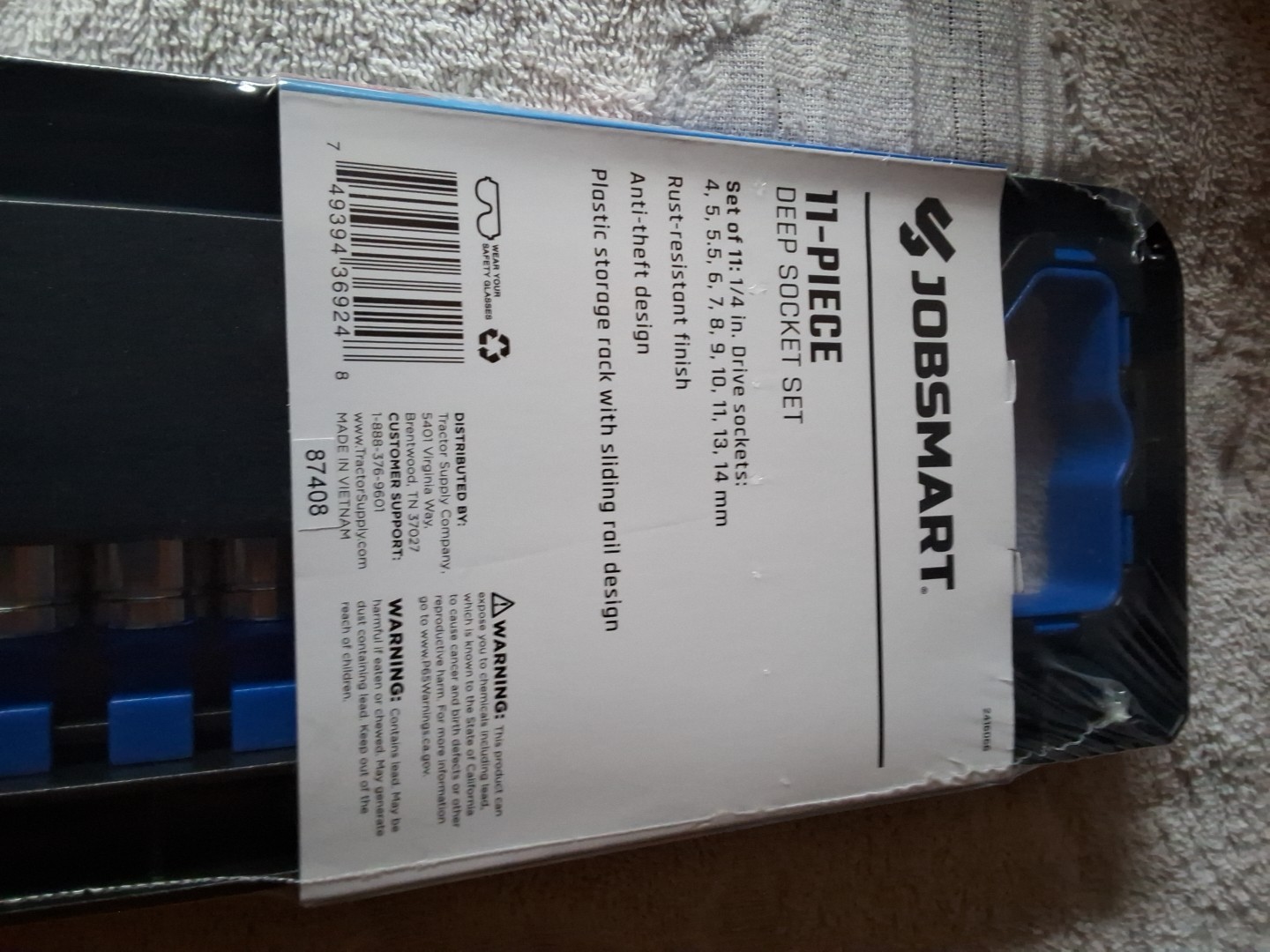 JobSmart 11 Piece Metric MM Deep Socket Set 1/4 in Drive 6 Point New Sealed