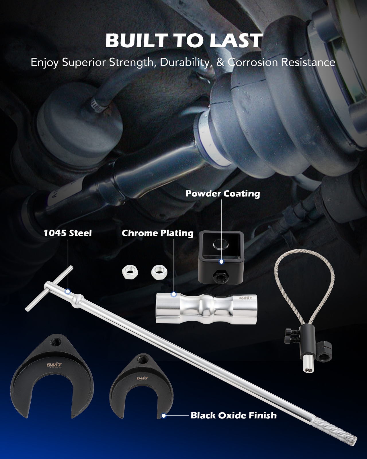 CV Axle Removal Tool CV Joint Puller with Slide Hammer CV Joint Forks Adapters