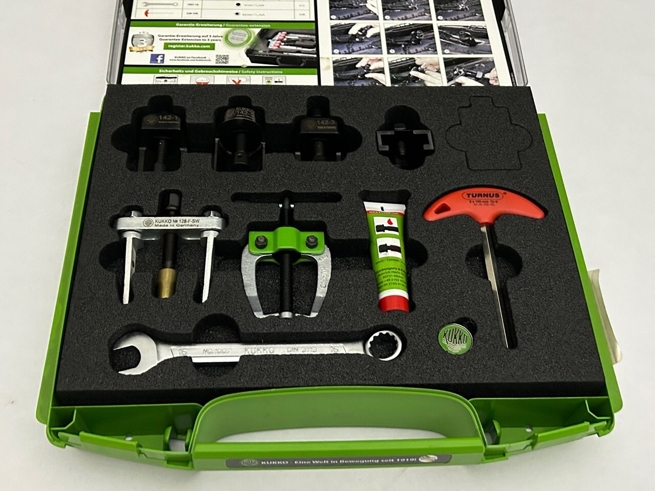 Kukko New 10 Piece Manuel Universal Wiper Arm Puller Set K-142/6 GERMANY w/ Case