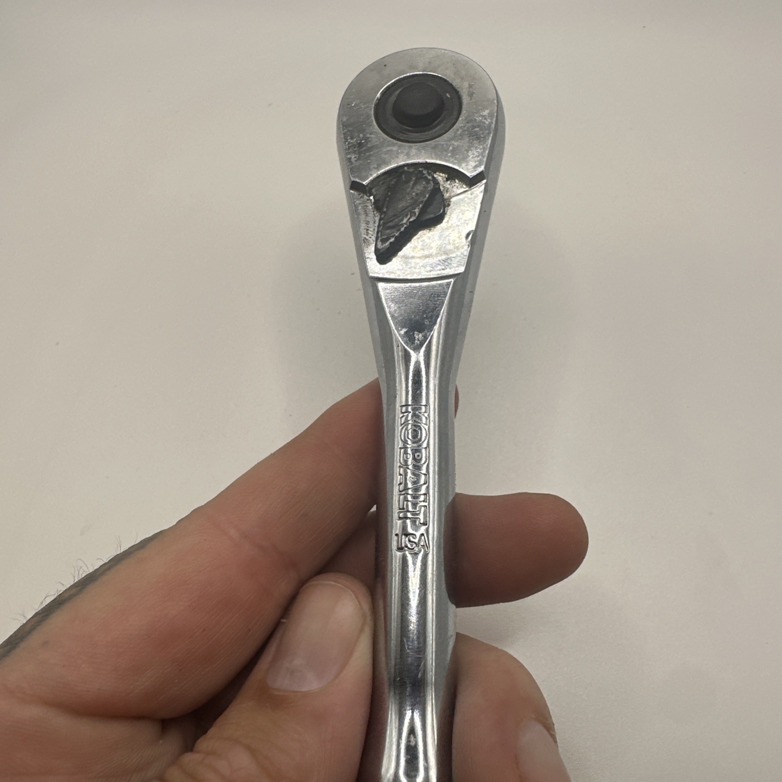 Kobalt Tools 3/8″ Drive Quick Release Ratchet Chrome Finish Made In USA