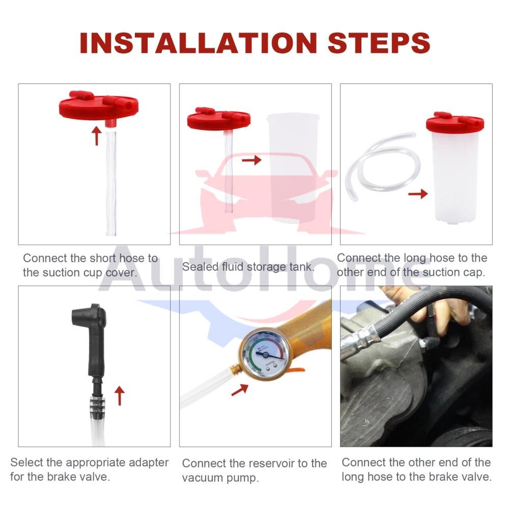 Hand Held Vacuum Pressure Pump Tester Set Brake Fluid Bleeding High-Precision