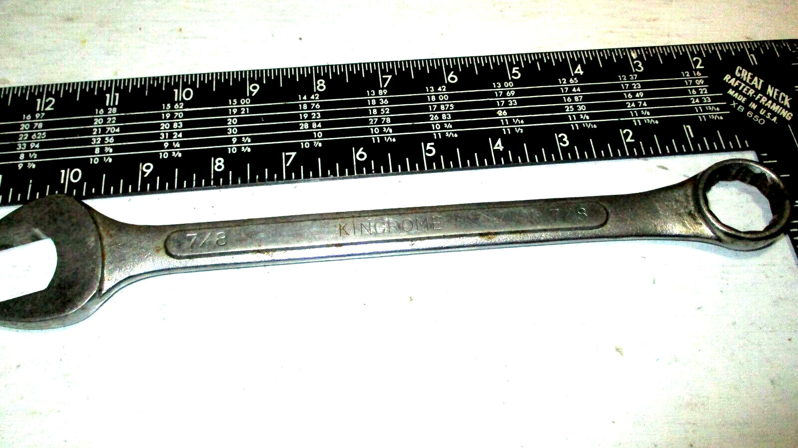 Vintage Kincrome Combination Wrench 7/8″ See Pictures For Details.