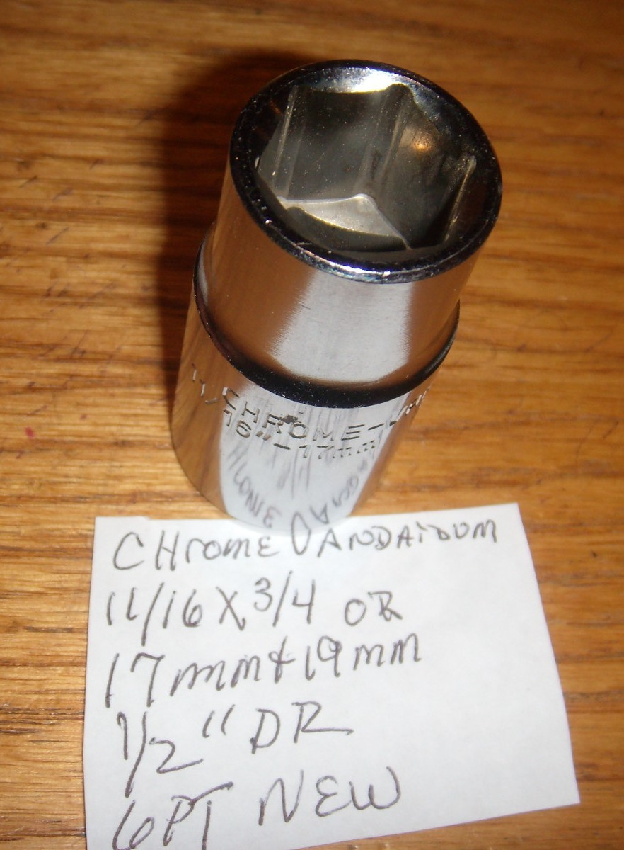 4 IN 0N 1 SOCKET 17MM X 19MM OR 11/16″ X 3/4″ 1/2» DR 6 PT. FREE SHIP
