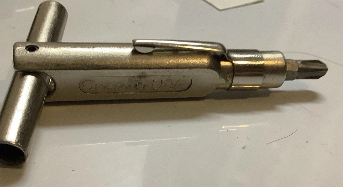 Vintage Crestoloy wrench USA & 7-1 Multi folding pocket screwdriver crescent